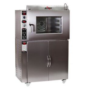 FORNO TURBO ELÉTRICO PARA 4 ASSADEIRAS COM ESTUFA, 80 PÃES